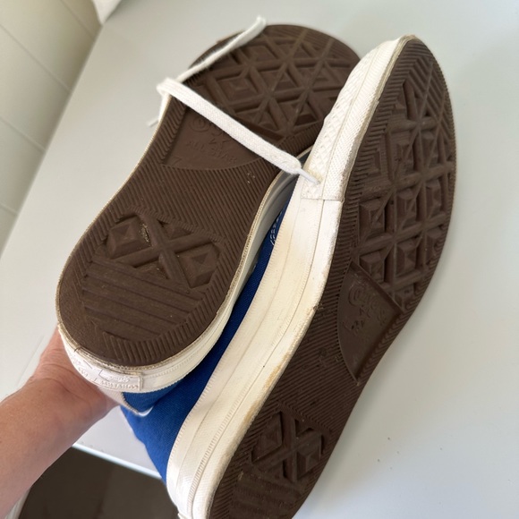 Converse Shoes - Converse + Play Comme Des Garçons blue high top sneakers